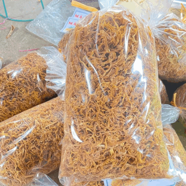 Sợi măng rối xé sợi vàng óng giòn ngọt